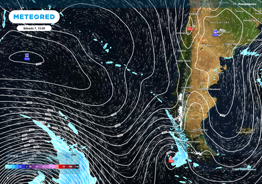 Mapa de precipitación.