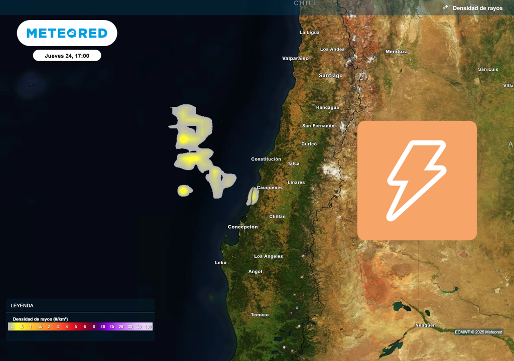 mapa de rayos. mapa de rayos.