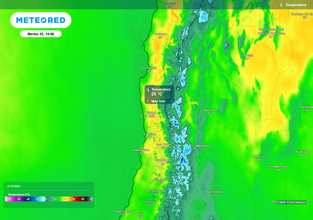 mapa de temperatura. mapa de temperatura.