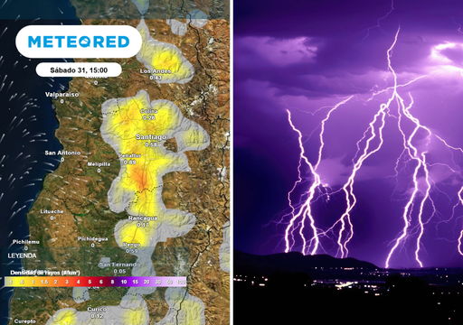 Lluvias y tormentas el&eacute;ctricas en camino a la Regi&oacute;n Metropolitana: revisa los montos de precipitaci&oacute;n por comuna