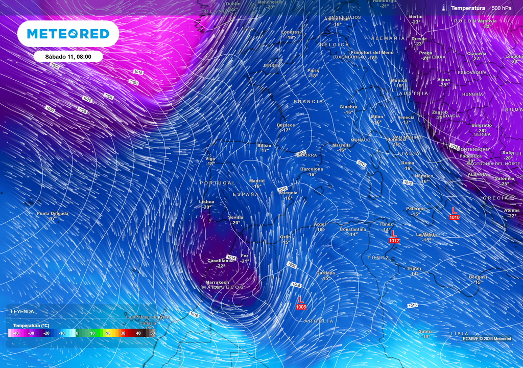 Posible formación de una dana en el entorno del golfo de Cádiz, alterando el ambiente en la fachada mediterránea a lo largo del find de semana.