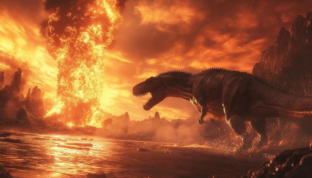 Dinosaurios extinción asteroide Los investigadores comparan el escenario del impacto del asteroide con un auténtico infierno.