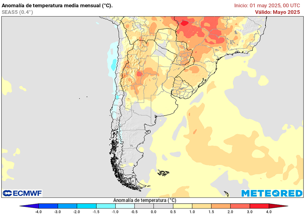 Temperatura, Mayo, Tendencia, Pronostico, Argentina