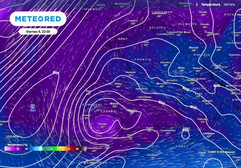 La nueva dana acabará absorbiendo los restos de Regina el viernes.