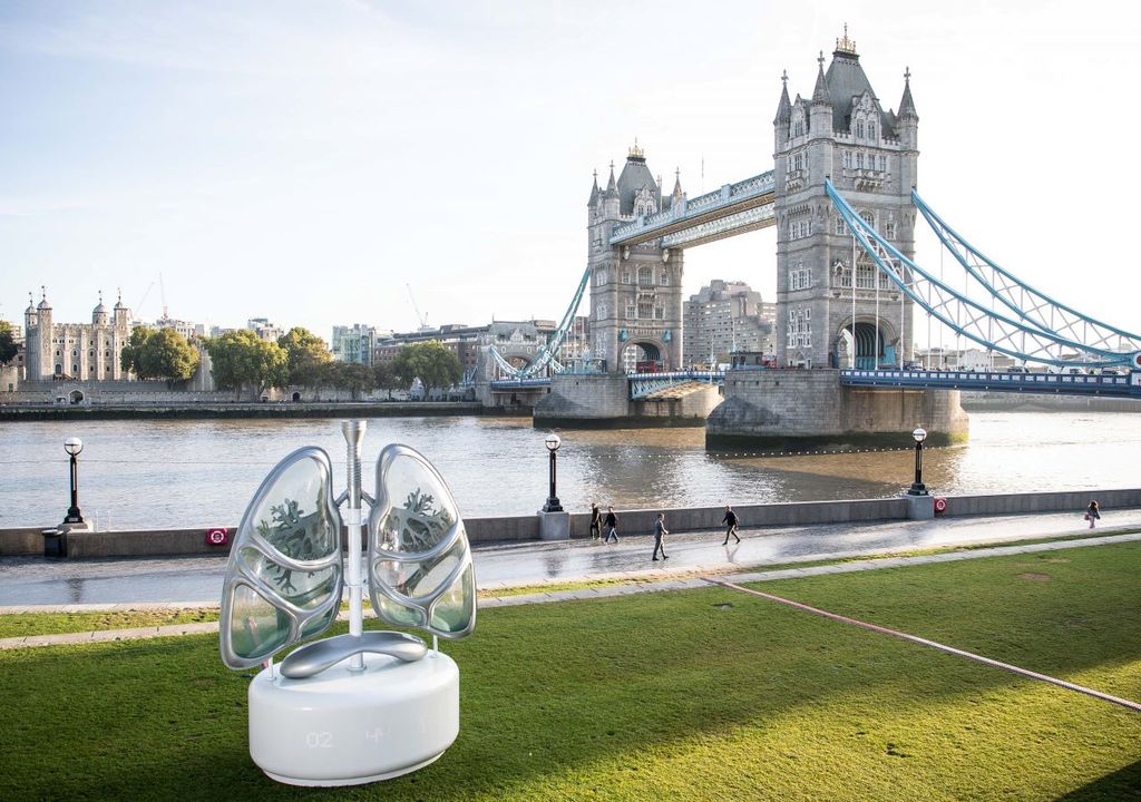 E.ON installed the "lungs" artwork in London last year to raise awareness of air pollution