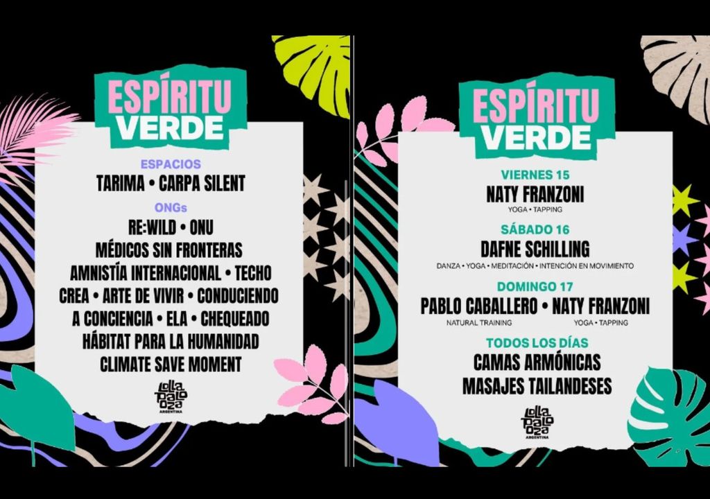 espíritu verde ambiental ecología lollapalooza 2024 argentina espíritu verde ambiental ecología lollapalooza 2024 argentina