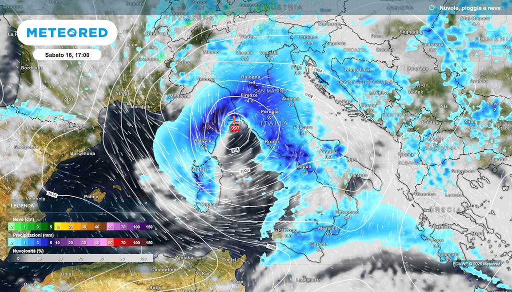 Possibile formazione di un ciclone fra mar Ligure e alto Tirreno, o sul medio basso mar Adriatico, nel terzo weekend di maggio.