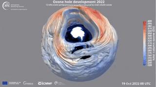 Ozone holes over Antarctica in the past three years