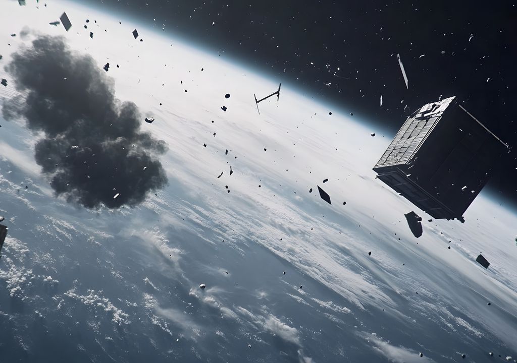 Basura desechos chatarra espacial contaminación