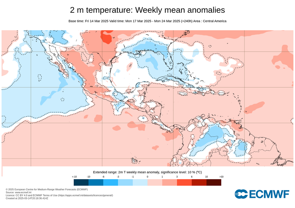 Anomalía de temperaturas en grados Celsius Anomalía de temperaturas en grados Celsius