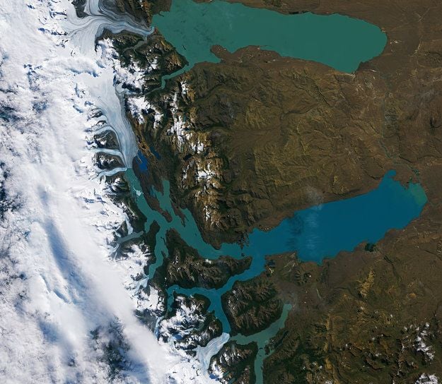 Los Glaciares Argentinos, Al Detalle Parque Nacional Los Glaciares (Argentina). Fuente: USGS/ESA.