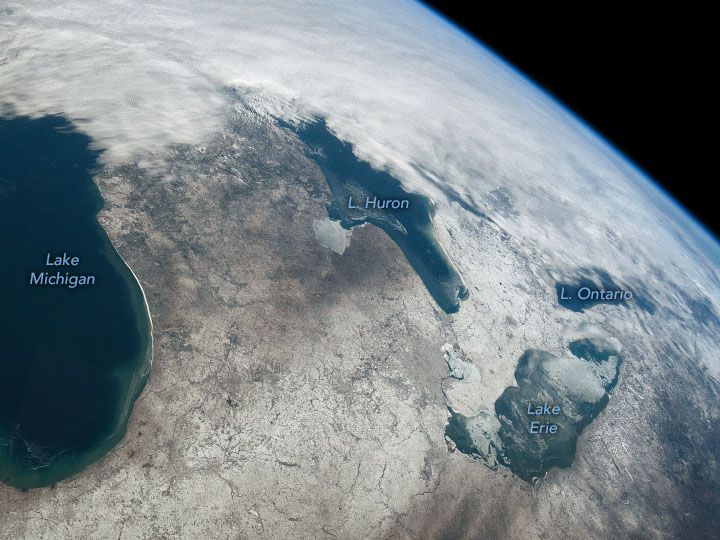 The Great Lakes dressed for winter