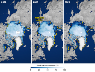 Los hielos del Ártico a la baja en 2020