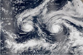 Los huracanes Madeline y Lester hacia Hawai: hecho histórico