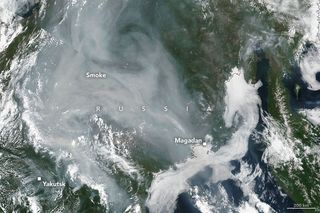 Los incendios queman la República de Sajá en Siberia