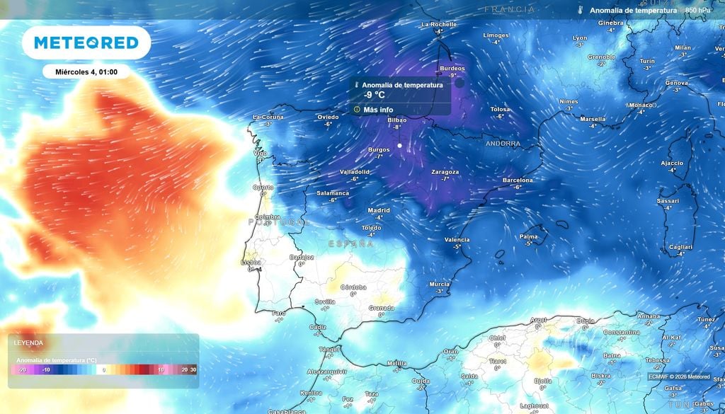El aire frío se instalará en España la próxima semana.