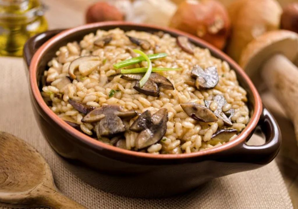 Risotto cremoso de hongos