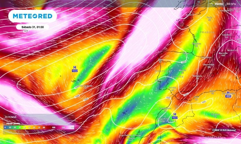Los meteor&oacute;logos de Espa&ntilde;a est&aacute;n pendientes: el pr&oacute;ximo s&aacute;bado 31 podr&iacute;a ondularse mucho el chorro polar