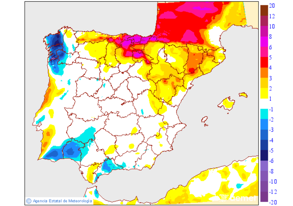 El ascenso térmico en el Cantábrico oriental será especialmente notable en la jornada del domingo.
