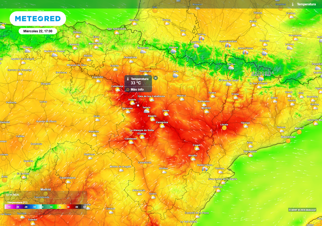 El valle del Ebro está a punto de batir récords de temperatura en un mes de abril.
