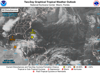 Los restos de Agatha podrían ser el germen de Alex en el Atlántico