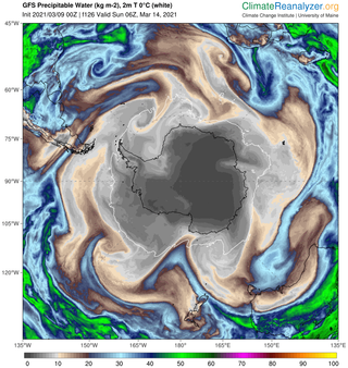 Los ríos atmosféricos y el aumento de la masa de nieve en la Antártida