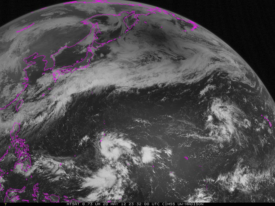 Animación de las imágenes&nbsp; del satélite MTSAT en canal visible con la sombra cruzando el Pacífico. Pulse sobre la imagen para ver animación. Fuente CIMSS-Blog.