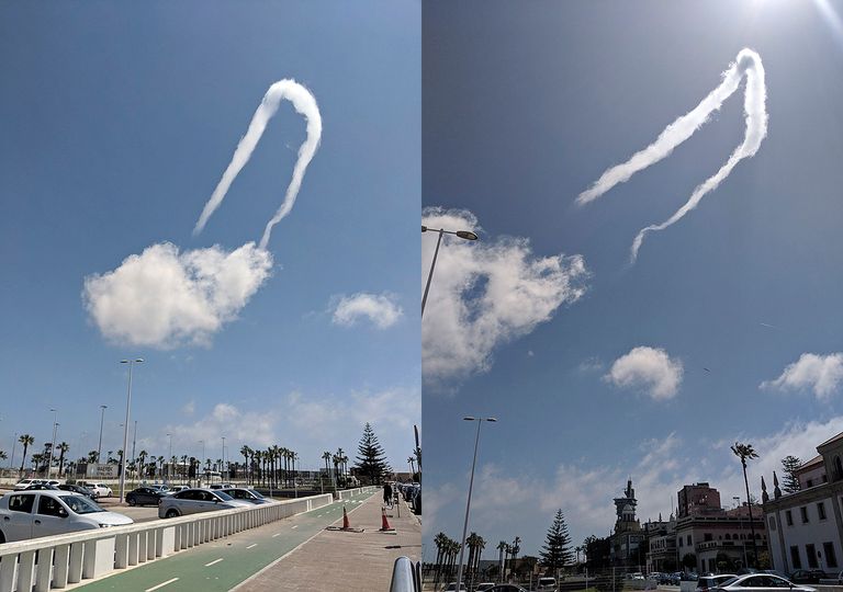 Nubes con forma de herradura. Nubes con forma de herradura.