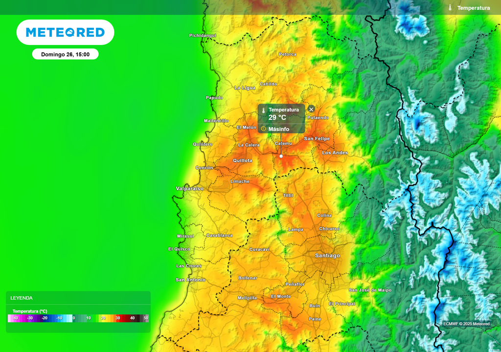 mapa de temperatura.