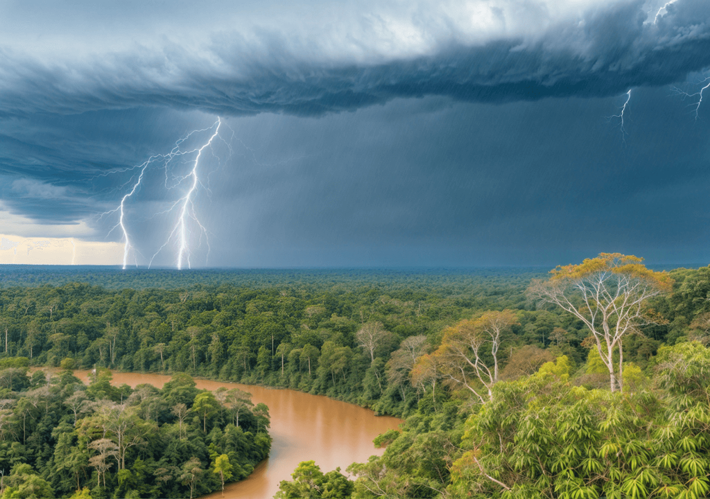 tormenta en la amazonia
