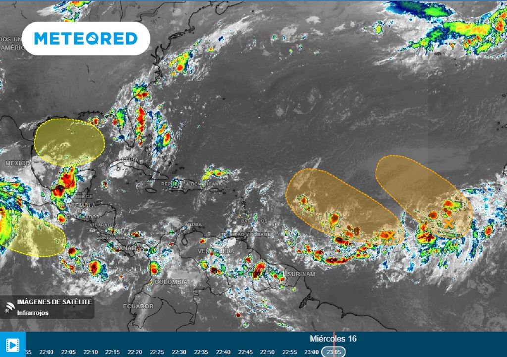Actividad de sistemas ciclónicos en el Atlántico