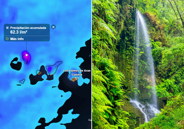 Los vecinos y turistas de esta isla de Canarias deben comenzar a mirar el cielo: más de 60 l/m2 previstos