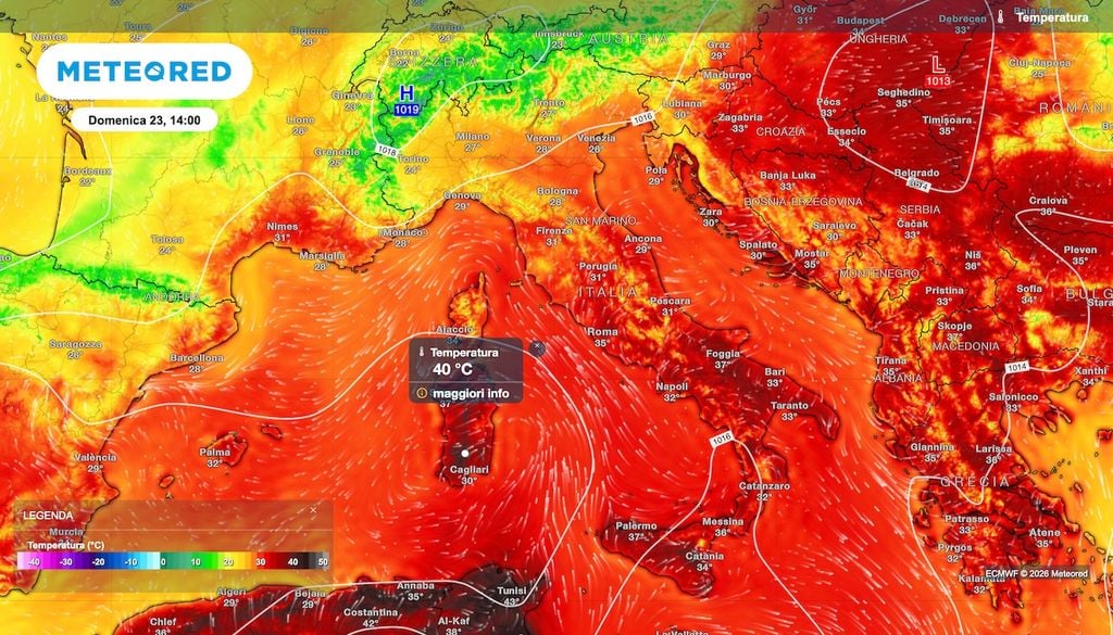 Nel fine settimana al nord variabilità, caldo in attenuazione ma sempre presente. Atteso invece un richiamo di aria molto calda al sud e Sardegna.