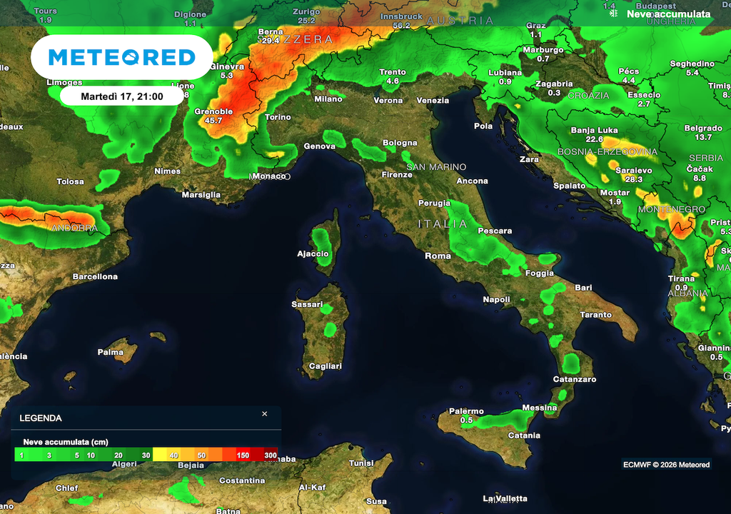 Il ciclone di San Valentino e la successiva instabilità porterà anche nevicate sulle zona alpine e appenninche.