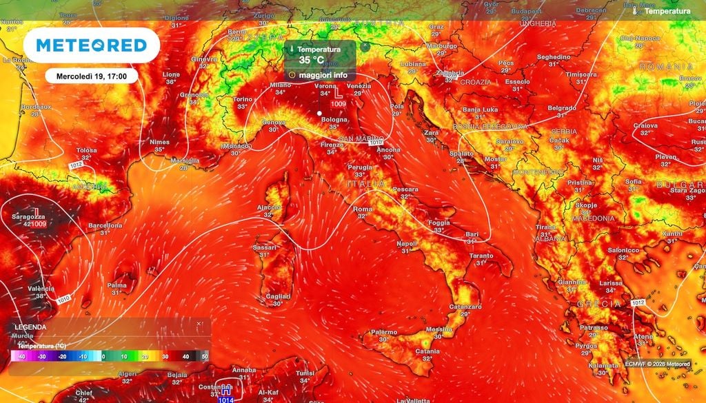 nonostante un primo passaggio instabile, le temperature restano alte nei primi giorni della settimana.