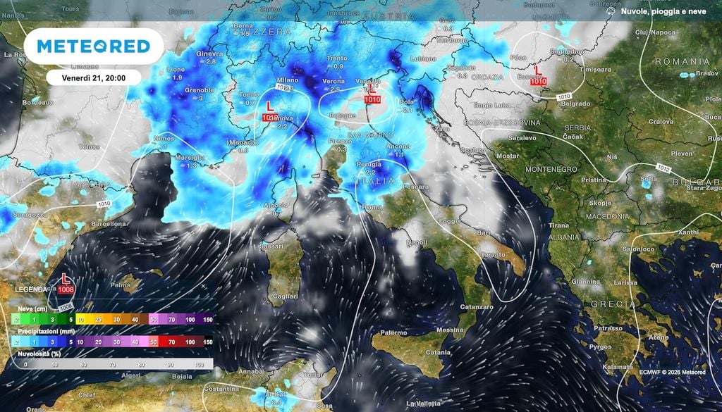 Fra giovedì e venerdì il nord e il centro, ed in parte il sud, saranno colpiti da forti temporali.