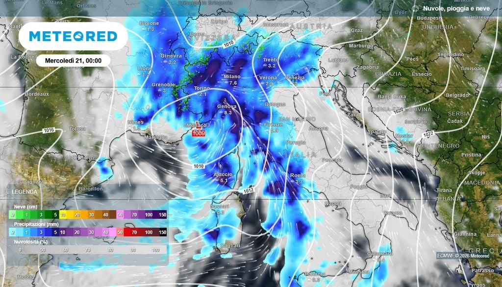 Attenzione al maltempo in arrivo nel nord-ovest.
