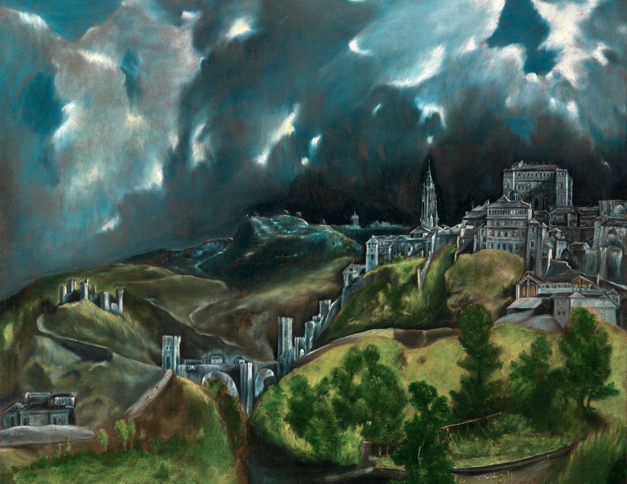 Detalle del cuadro Vista de Toledo, pintado por El Greco hacia 1607. © Metropolitan Museum of Art, Nueva York
