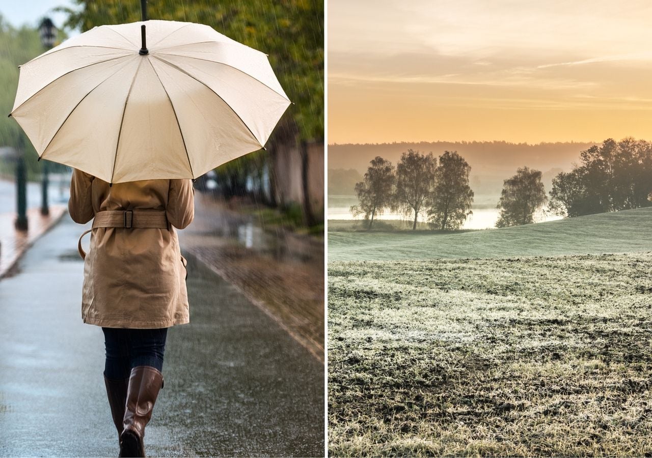 Chile estará dividido entre las lluvias y las bajísimas temperaturas matinales.