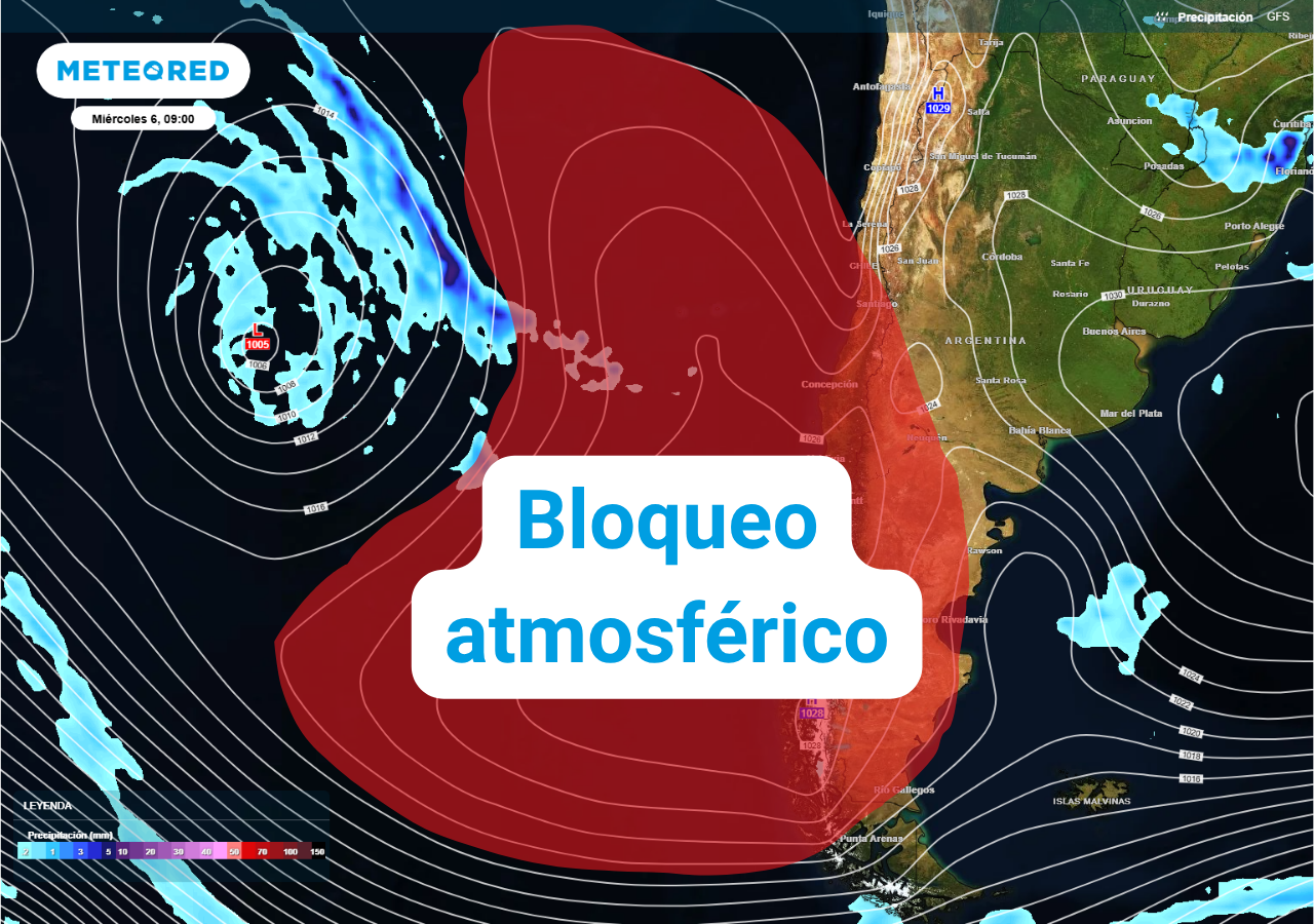 Regresa el gran anticiclón de bloqueo como un potente escudo antifrentes.