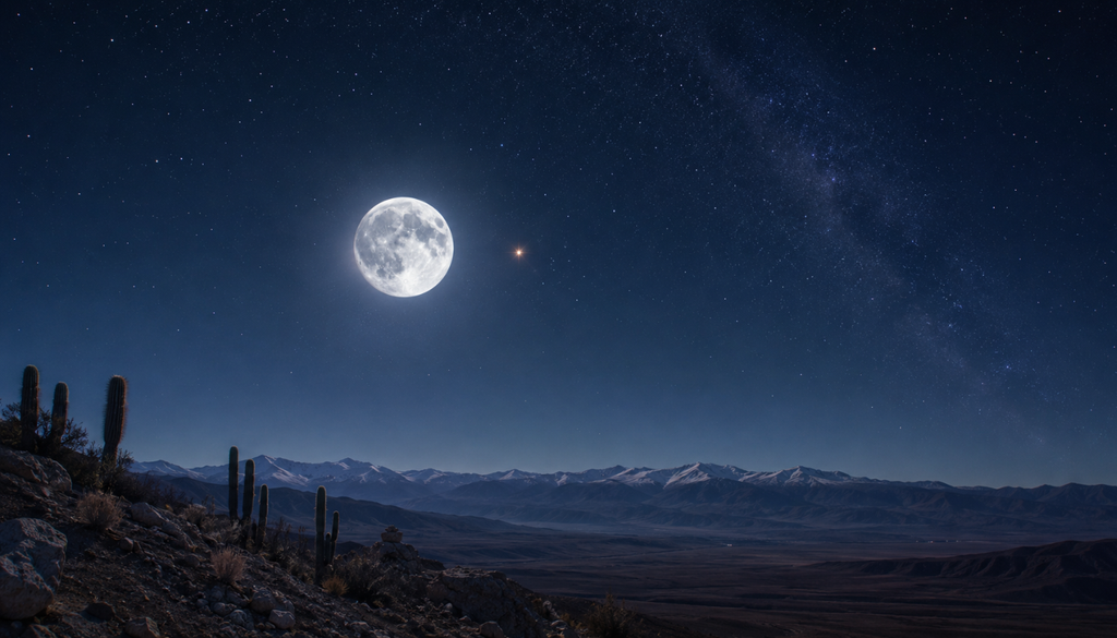 La Luna Azul se verá como una microluna junto a Antares, la estrella rojiza conocida como el “corazón” del Escorpión. Aunque su nombre diga azul, la Luna mantendrá su tono habitual. Imagen referencial.