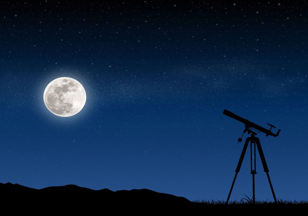 luna y telescopio