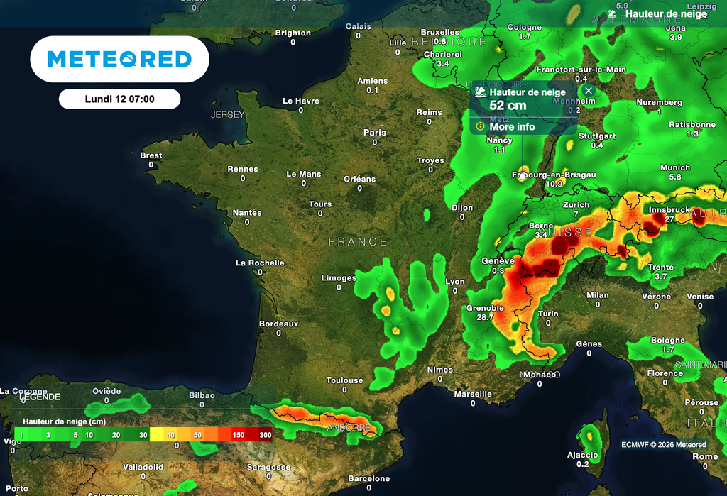 D'importantes chutes de neige ont concerné les Vosges ce week-end.