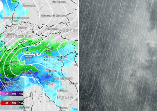 Luned&igrave; 2 febbraio torna il maltempo al Nord: fino a 100 mm di pioggia e neve abbondante, ecco dove