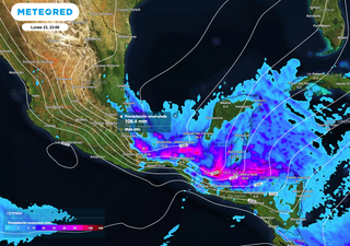 Lunes 23 de febrero: con tormentas y rachas de hasta 120 km/h al Sur y Suroeste de México 