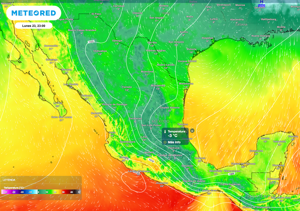 Las temperaturas mínimas más frías, se dejan sentir sobre sierras del Norte y Centro con valores bajo cero.