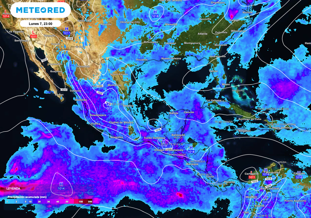 Lluvia acumulada México