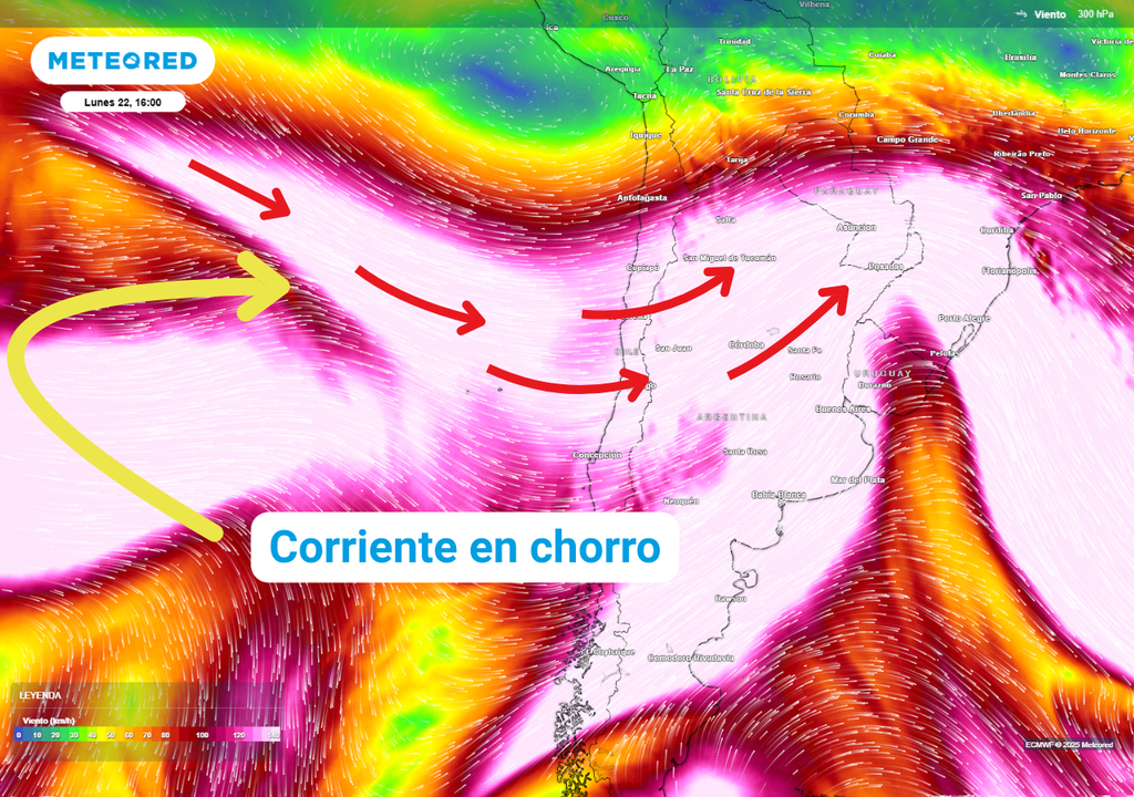 corriente en chorro prevista corriente en chorro prevista
