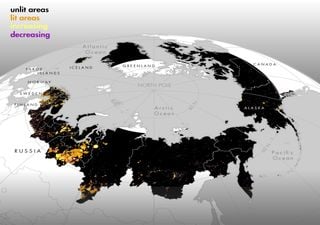 Scientists have found that artificial lighting at night is increasing due to industrial activity in the Arctic.