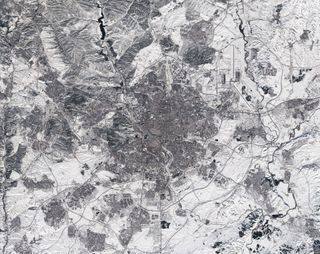 Madrid nevado visto por Sentinel-2